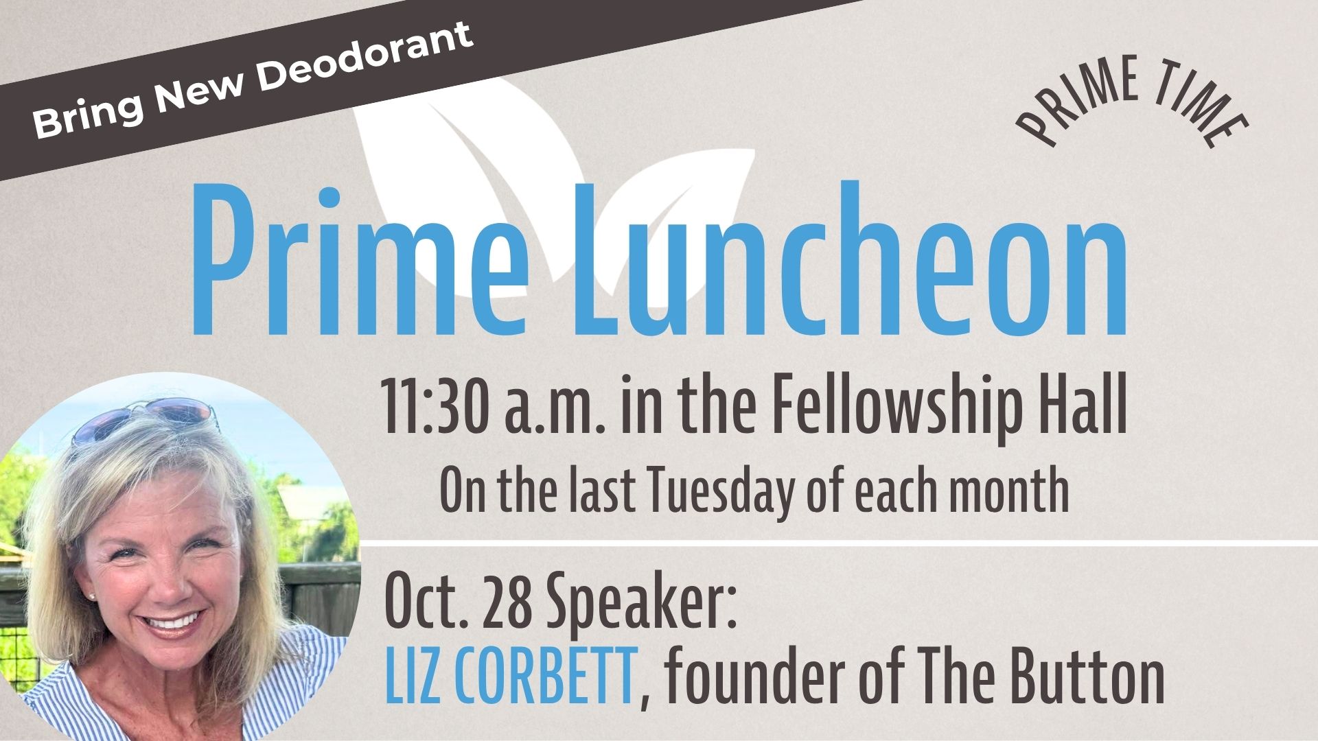 Adult Ministry Luncheon Oct. 28