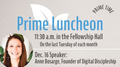 Adult Ministry Luncheon Dec. 16