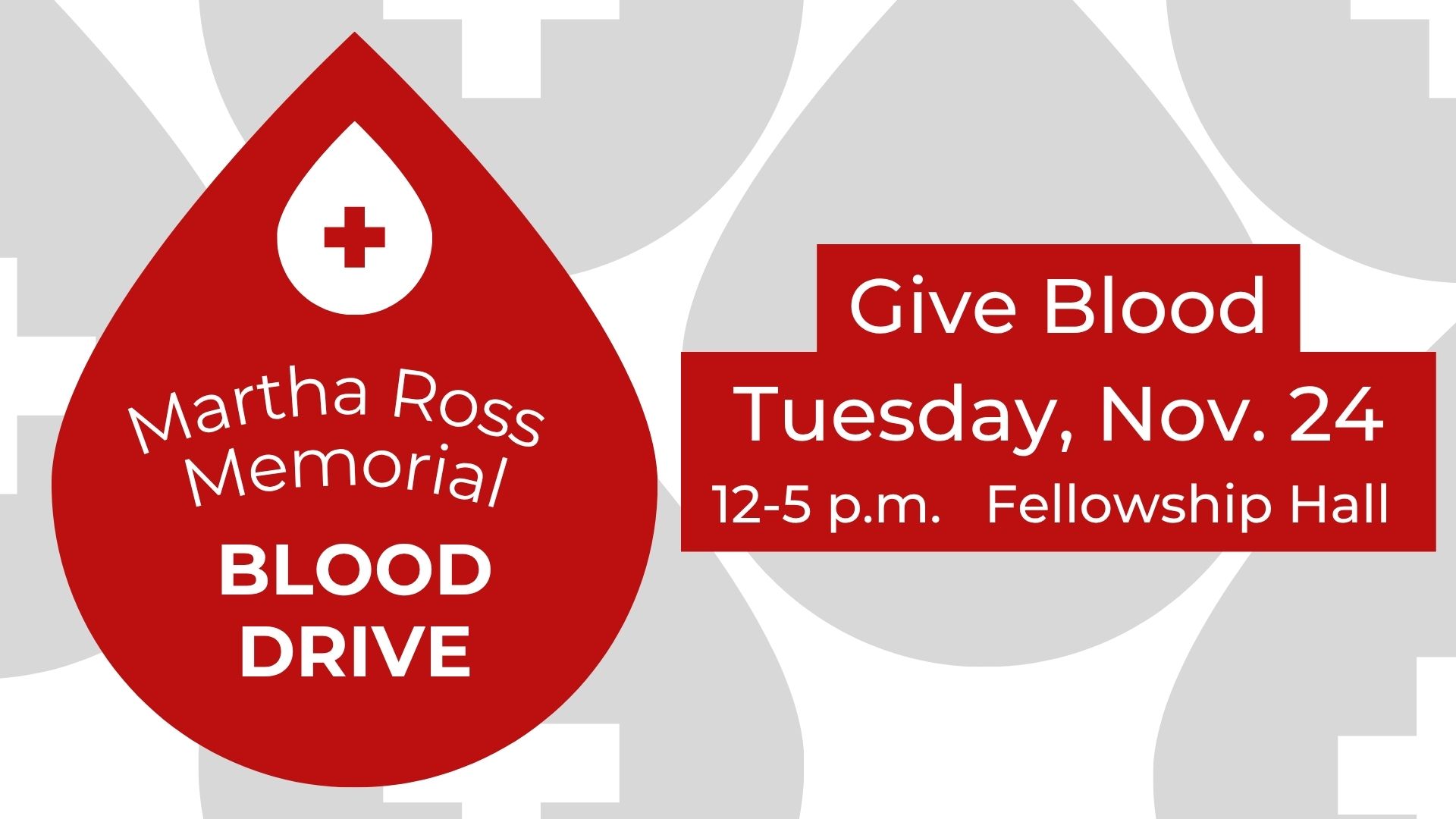Blood Drive Tuesday, Nov. 24