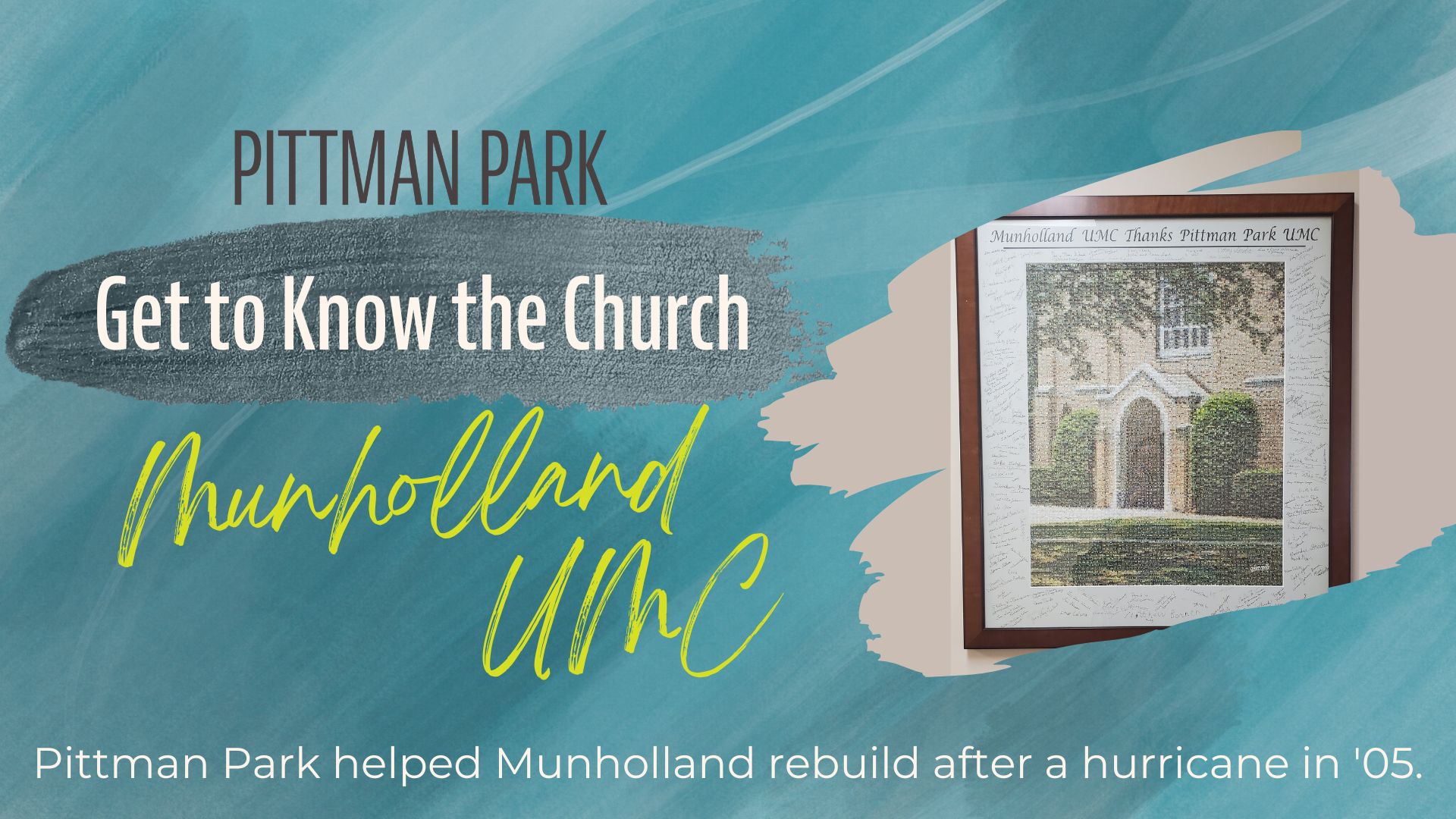 Get to Know the Church: Munholland UMC Thank You Gift