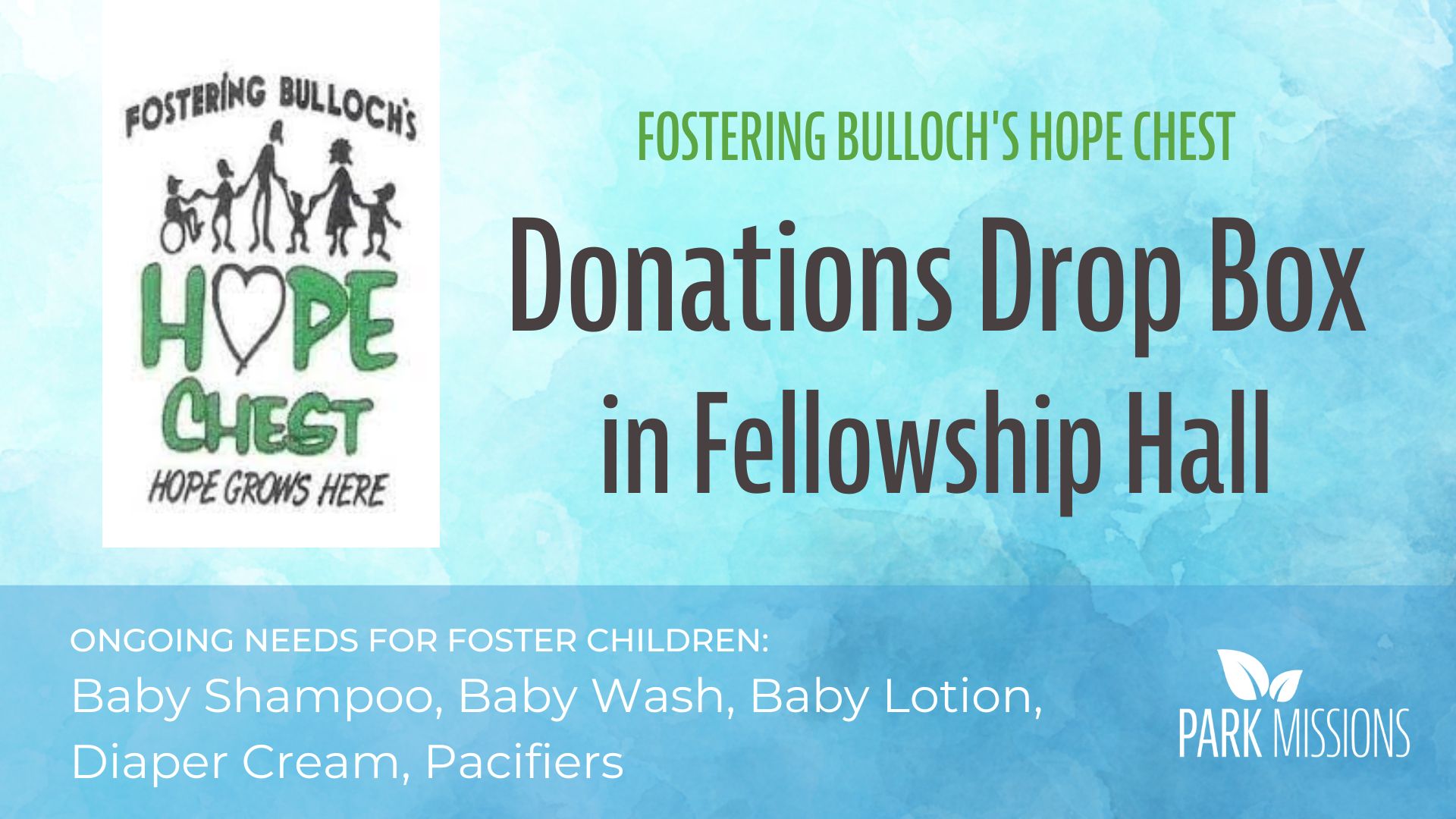 Fostering Bulloch and Park Missions logos