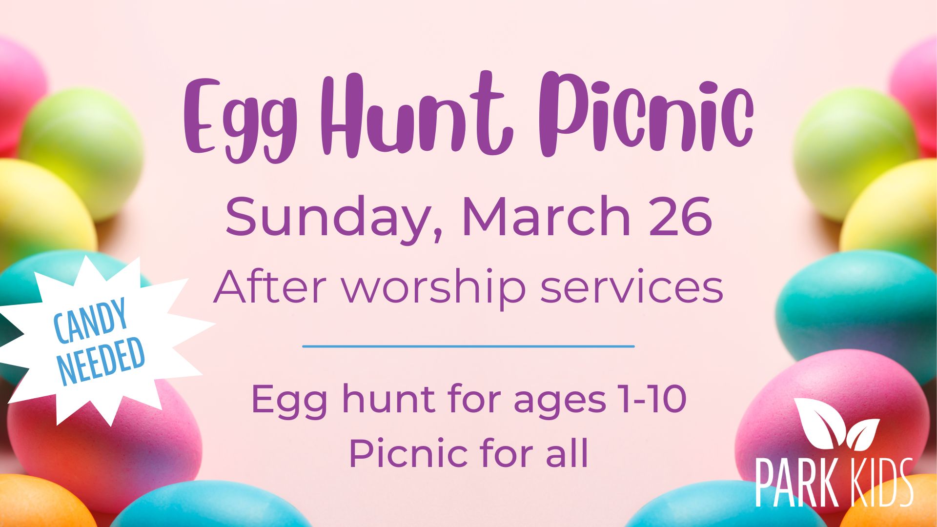 Egg Hunt Picnic March 26
