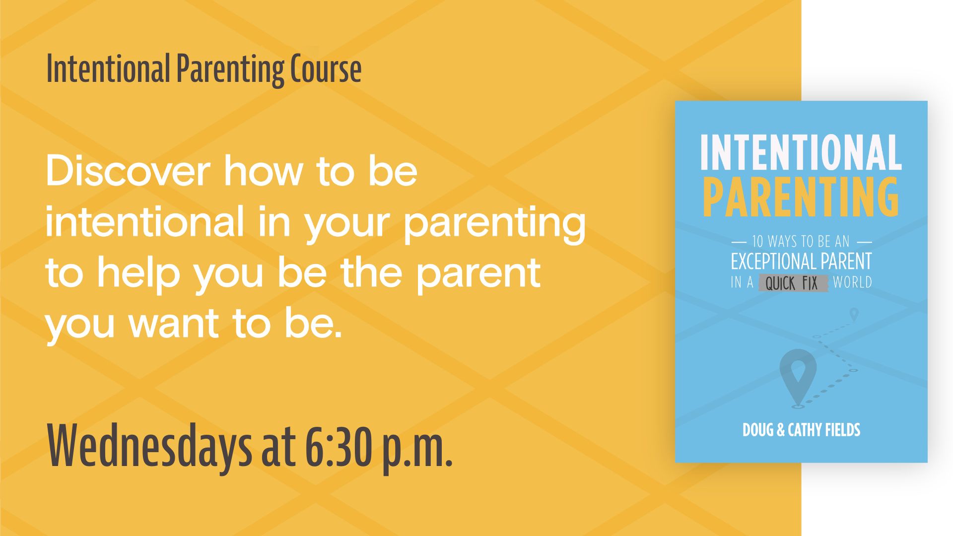 Image of a blue book with the words "Intentional Parenting" on the cover