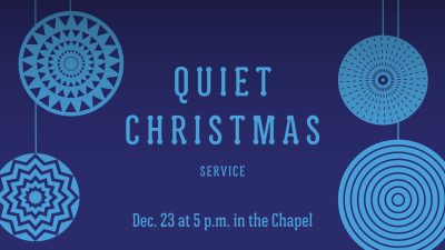 Quiet Christmas Service