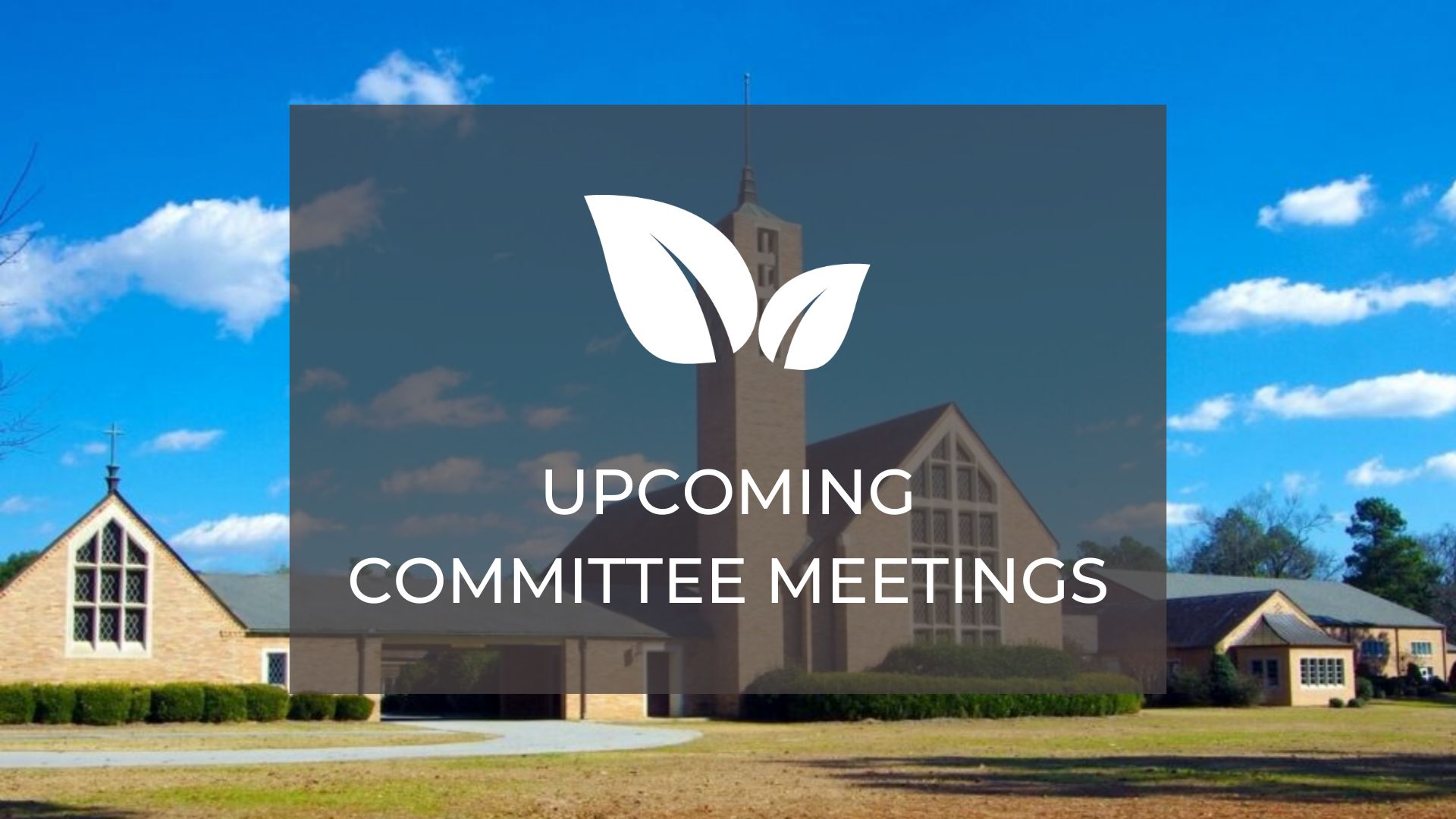 Upcoming Committee Meetings