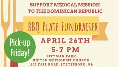 Barbecue Dinner Plate Fundraiser Pickup on Friday