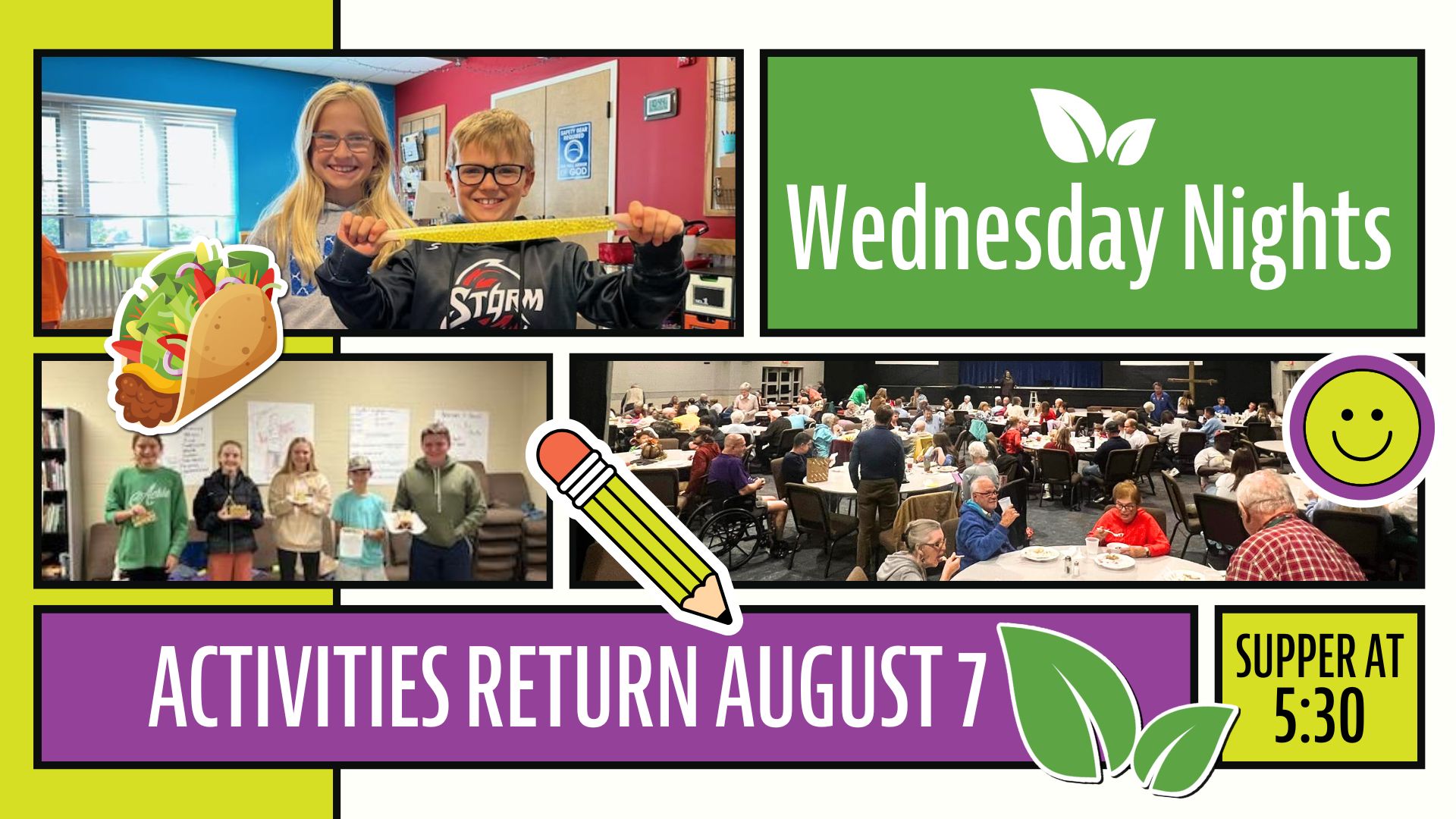Wednesday Night Activities Return Aug. 7