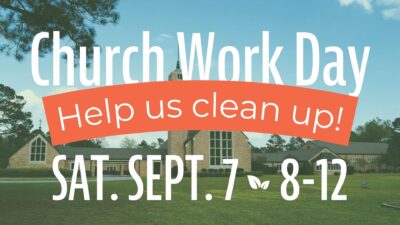 Church Work Day Sept. 7