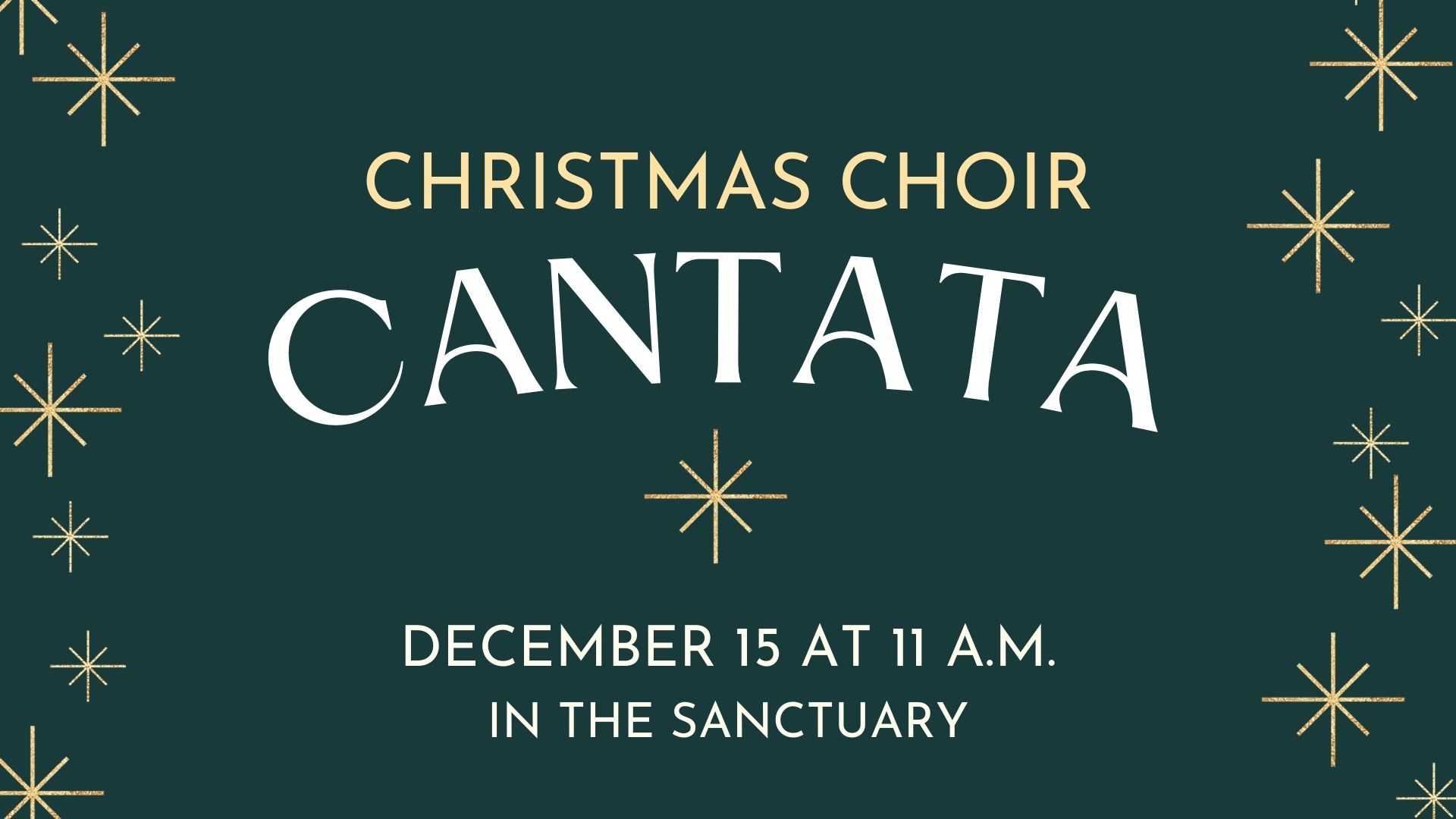 Christmas Cantata graphic matching Pittman Park Christmas series look