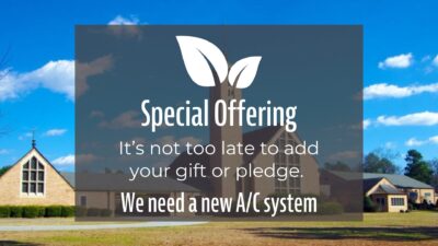 Give to help with our new A/C System