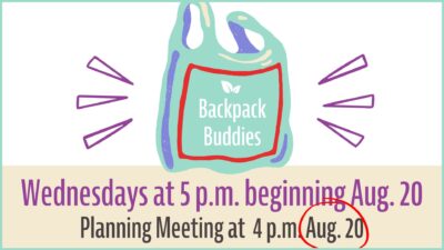 Backpack Buddies Aug. 20