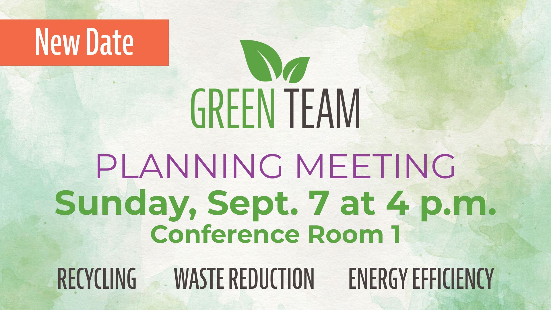 Green Team Meeting Sept. 7