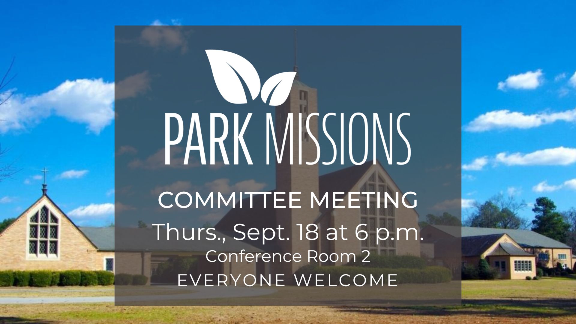Missions Meeting Sept. 18