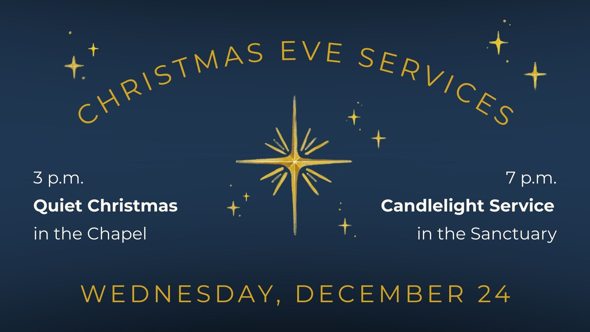 Graphic of painted yellow star on dark navy background matching the style of the sermon series Best of All God is With us