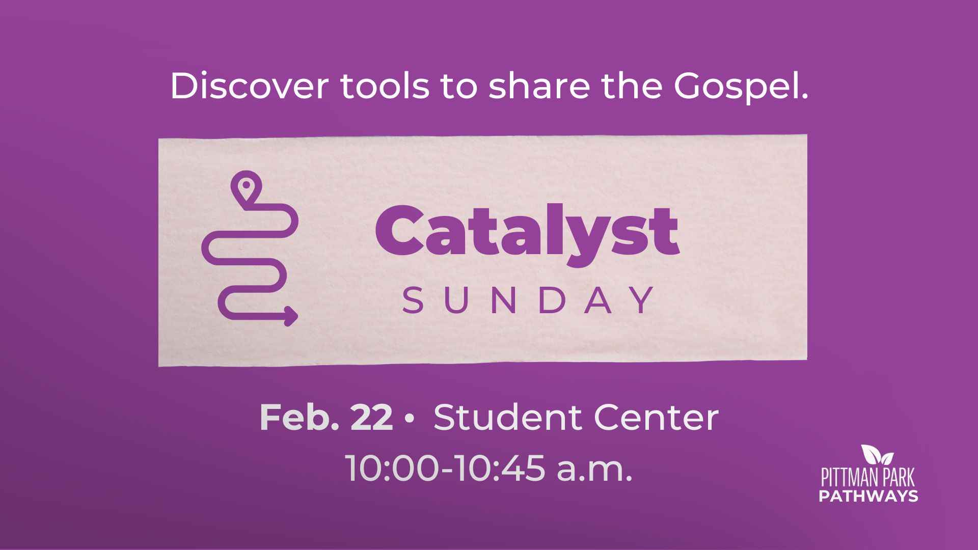 Catalyst Sunday and Pittman Park Pathways logo