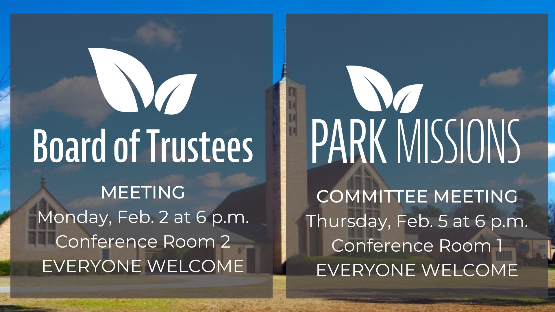 Upcoming Committee Meetings