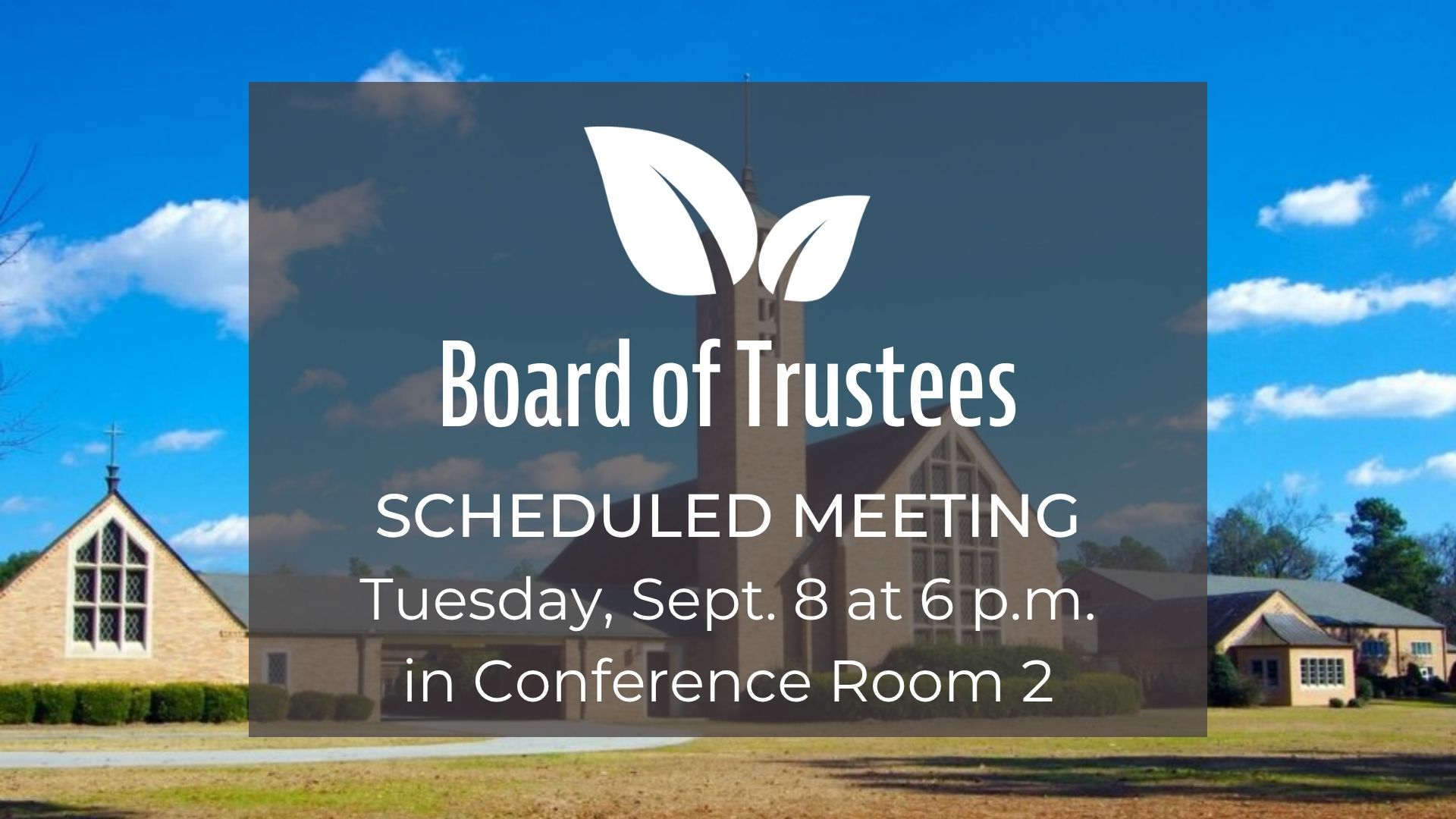 Trustees Meeting Sept. 8