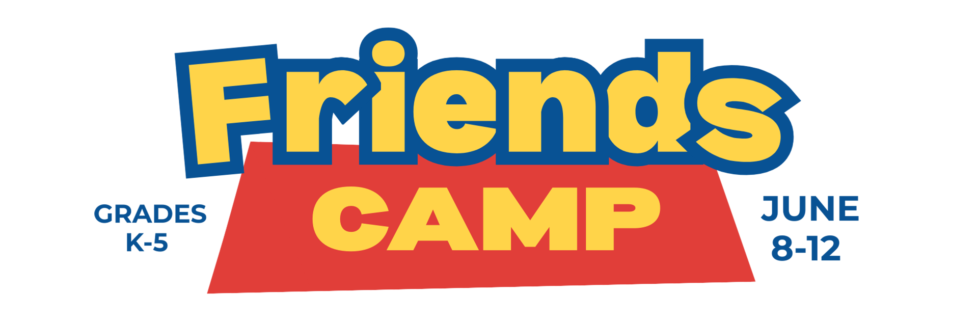 Friends Camp logo in the style of Toy Story