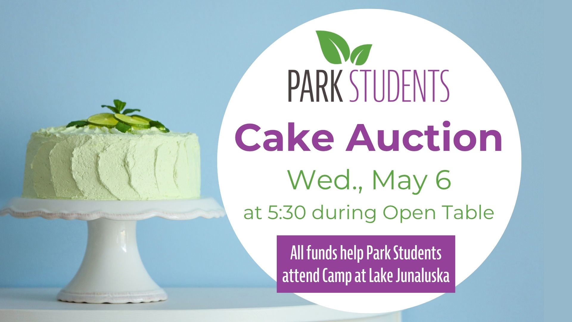 Park Students Cake Auction May 6