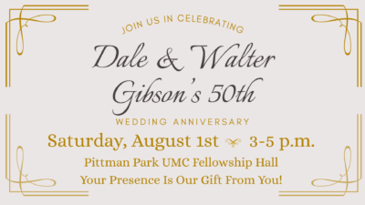 Dale & Walter Gibson’s 50th Wedding Anniversary