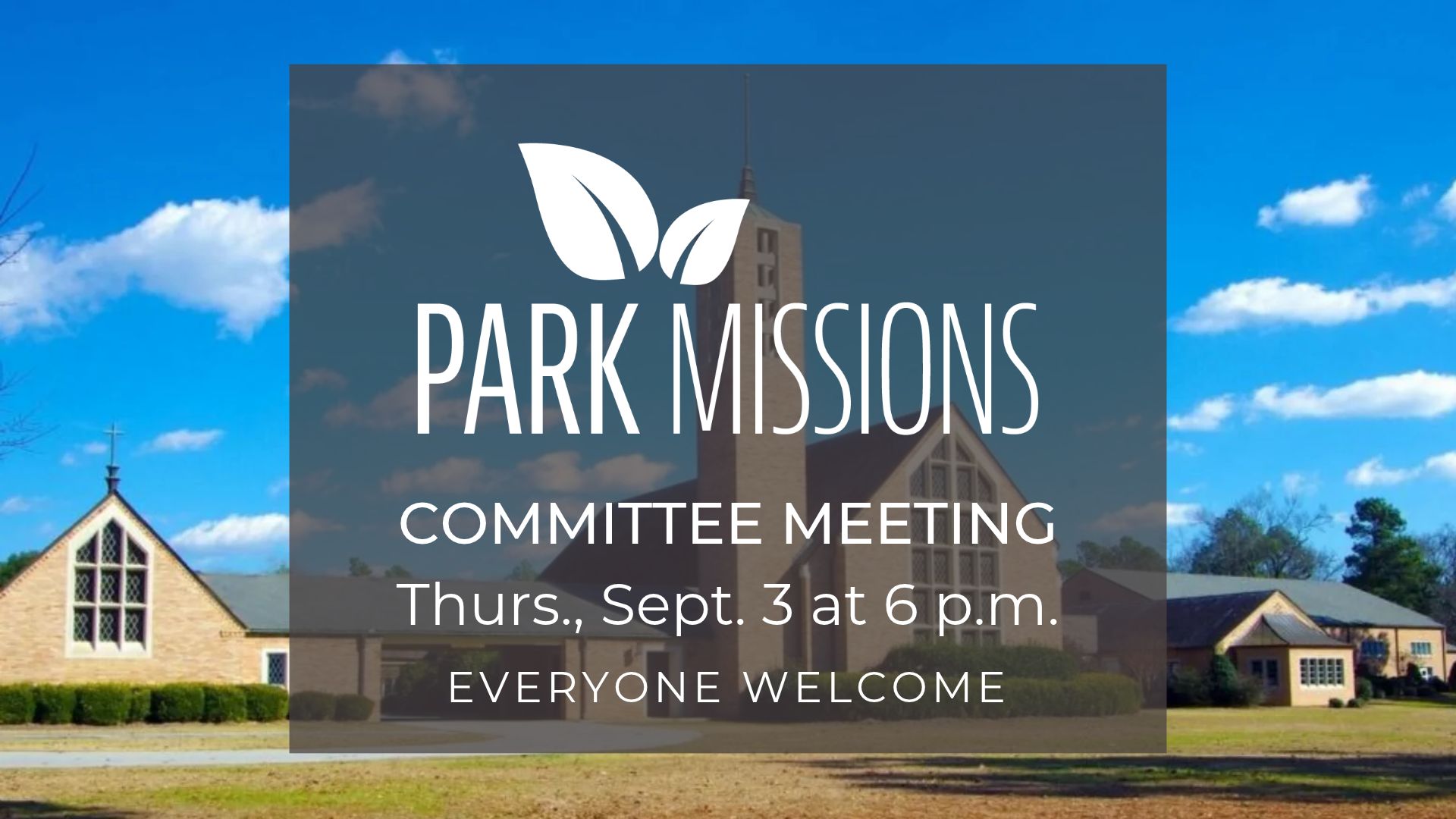 Missions Meeting Sept. 3