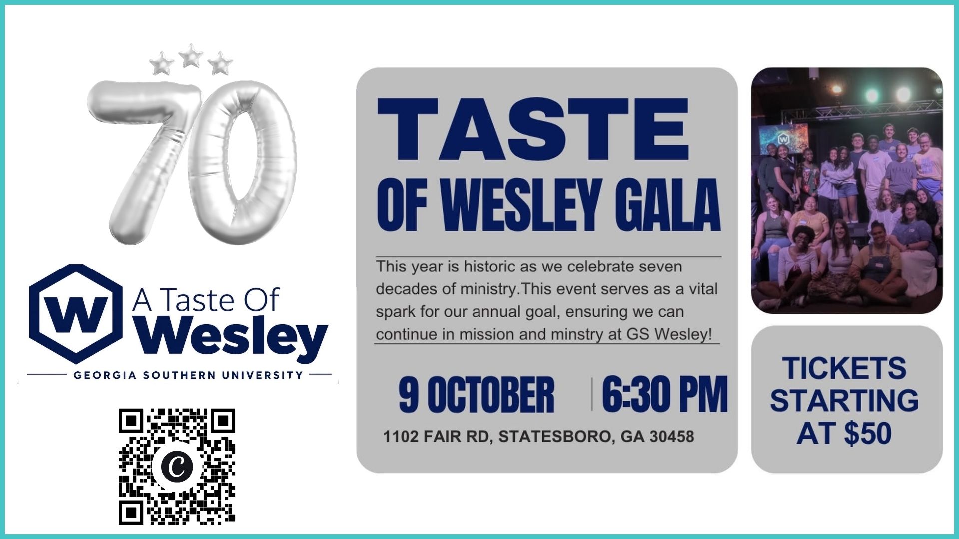 Taste of Wesley Gala Oct. 9